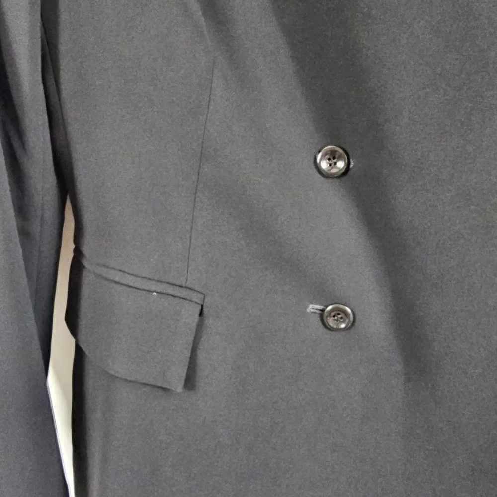 MaxMara Single Breasted Drape Lapel Blazer in Black - Size 10